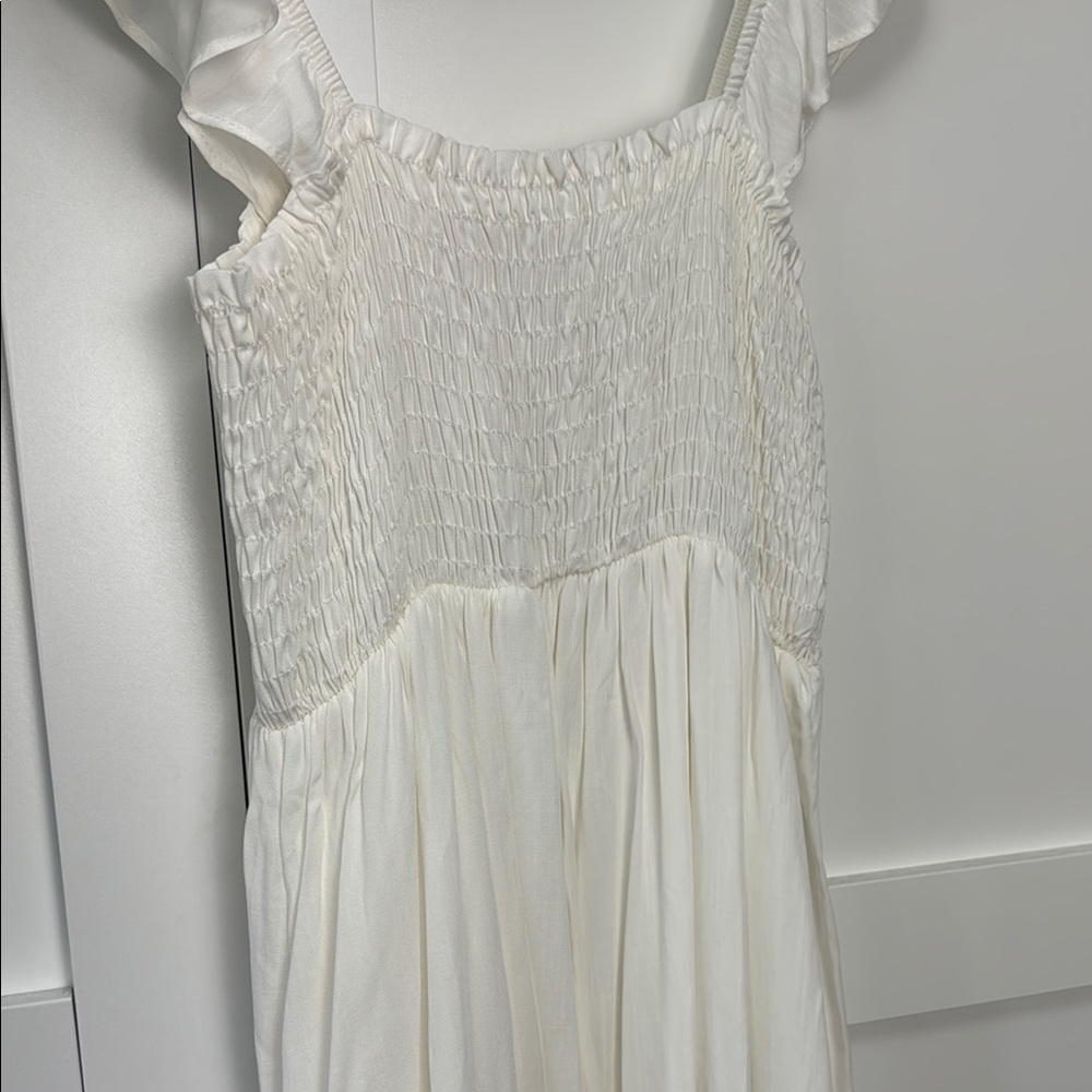 White Ruffled Summer Dress - Picture 4 of 6
